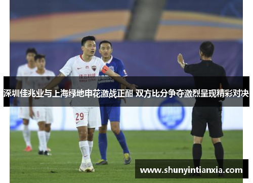 深圳佳兆业与上海绿地申花激战正酣 双方比分争夺激烈呈现精彩对决